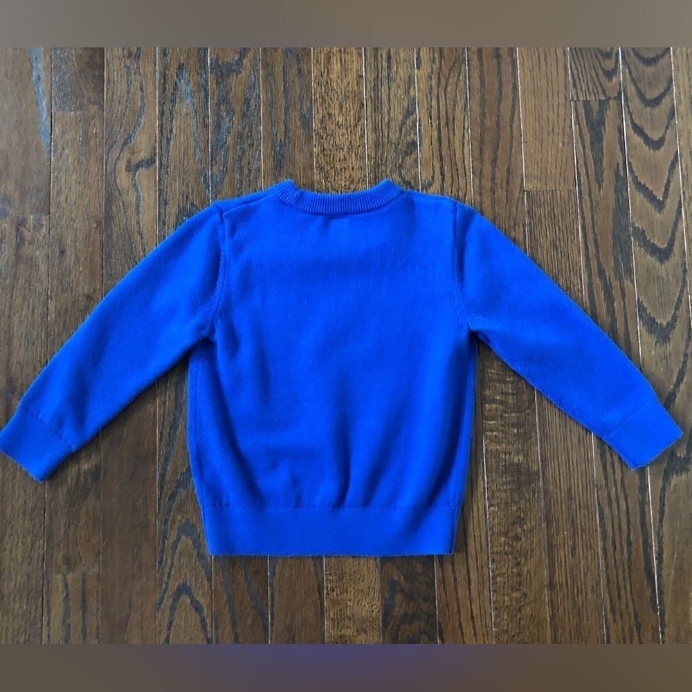 baby Gap Toddler Boy 2/2T Intarsia Graphic Haunted Eyes Crewneck Sweater in Blue - Picture 7 of 8